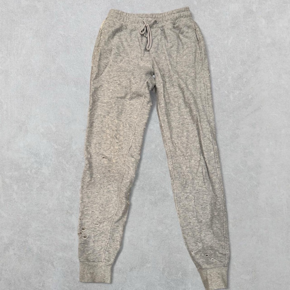 ALO Yoga Gray Distressed Jogger Sweatpants Size Small